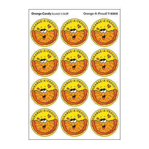 TREND ENTERPRISES Orange Candy Scratch N Sniff Stinky Stickers