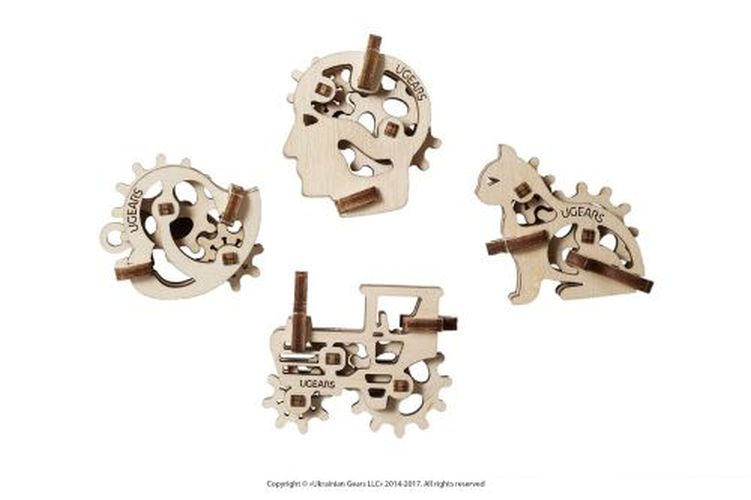 UKIDS U-fidgets Tribiks Wood Model 4 Pack