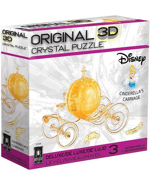 UNIVERSITY GAMES Cinderella Carriage Gold 3d Crystal Puzzle - 