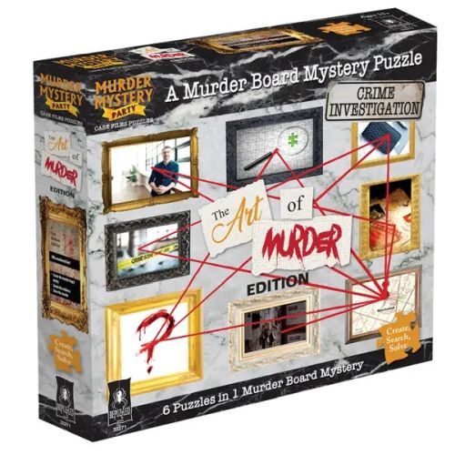 UNIVERSITY GAMES The Art Of Murder Mystery 6 In 1 Murder Puzzle Board Mystery Game - PUZZLES