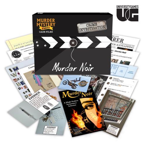 UNIVERSITY GAMES Murder Noir Mystery Crime Investigation Game - GAMES