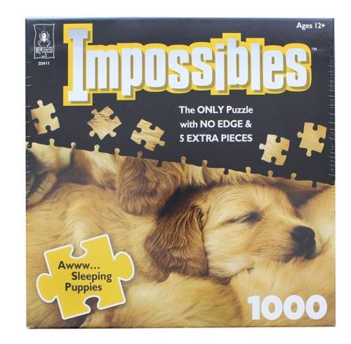 UNIVERSITY GAMES Aww...sleeping Dogs Impossible 1000 Piece Puzzle - PUZZLES