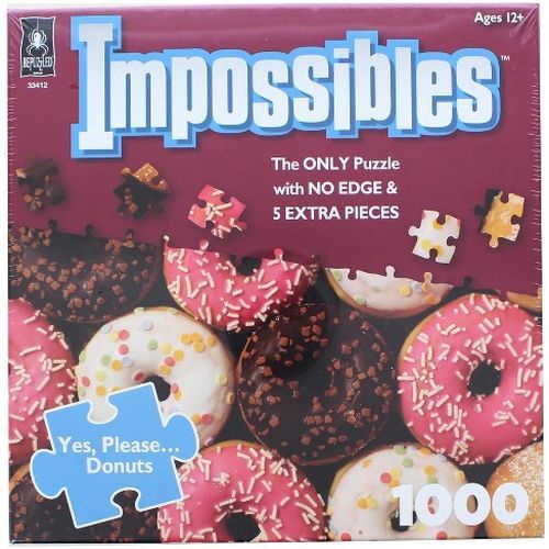 UNIVERSITY GAMES Yes Please Donuts Impossible 1000 Piece Puzzle - PUZZLES