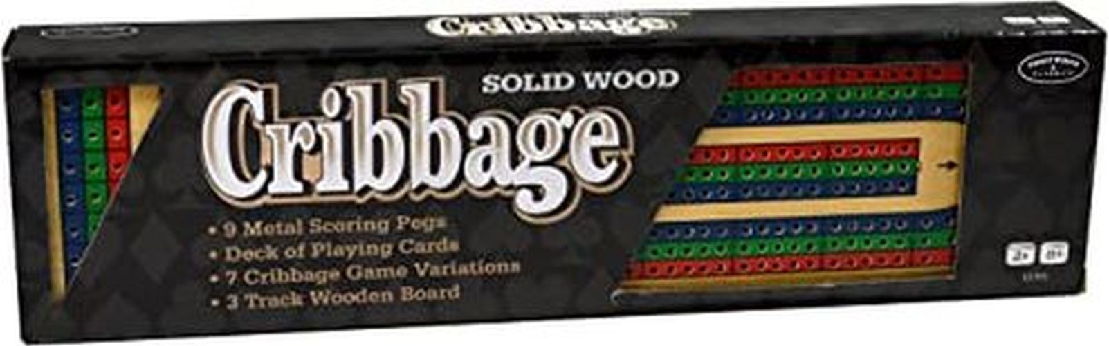 UNIVERSITY GAMES Cribbage Solid Wood Game - 