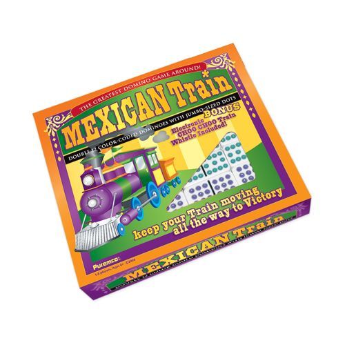 UNIVERSITY GAMES Mexican Train Dominoes Game - BOARD GAMES