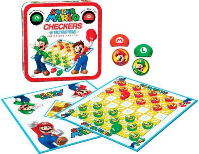 USAOPOLY Super Mario Checkers And Tic Tac Toe Game - BOARD GAMES