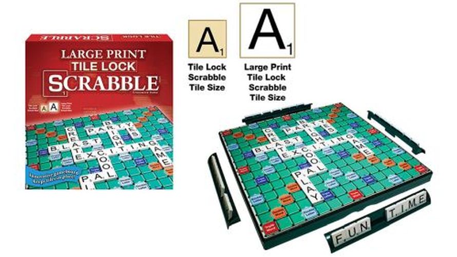 WINNING MOVES Scabble Large Print Tile Lock Game - 